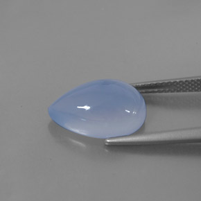 5.20カラットの天然ラベンダーブルーカルセドニー（13.9×9.1 mm・透明）