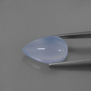 4.98カラットの天然ラベンダーブルーカルセドニー、透明、透明/半透明