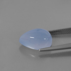 5.58カラットの天然ラベンダーブルーカルセドニー（12.9×9.1 mm・透明）