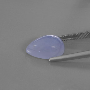 7.20カラットの天然ラベンダーブルーカルセドニー、透明、透明/半透明