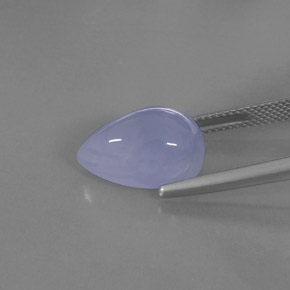 8.19カラットの天然ラベンダーブルーカルセドニー、透明、透明/半透明