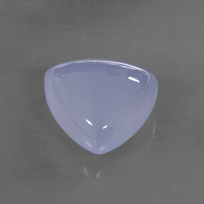 10.59カラットの天然ラベンダーブルーカルセドニー（15×14.9 mm・透明）