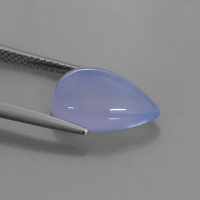 4.48カラットの天然ラベンダーブルーカルセドニー、透明、透明/半透明