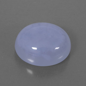 5.52カラットの天然ラベンダーブルーカルセドニー（12×10.1 mm・透明）