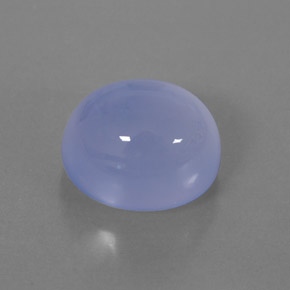 6.71カラットの天然ラベンダーブルーカルセドニー（11.7×9.8 mm・透明）