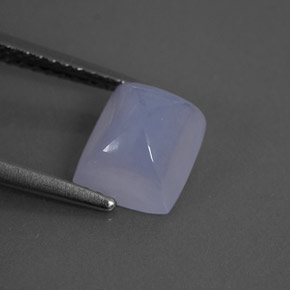 2.13カラットの天然ラベンダーブルーカルセドニー（8.2×6.9 mm・透明）