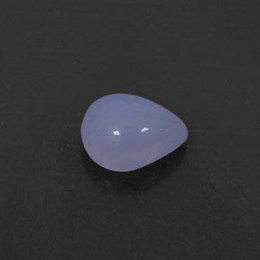 2.43カラットの天然ラベンダーブルーカルセドニー（9.8×8.2 mm・透明）