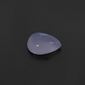 1.62カラットの天然ラベンダーブルーカルセドニー（9.6×7.2 mm・透明）