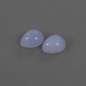 カラットの天然ラベンダーブルーカルセドニー（10×8.1 mm・透明）