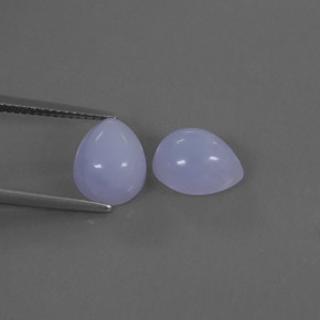 カラットの天然ラベンダーブルーカルセドニー（10×8.1 mm・透明）