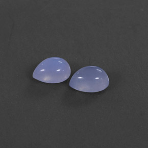 カラットの天然ラベンダーブルーカルセドニー（8×6 mm・透明）