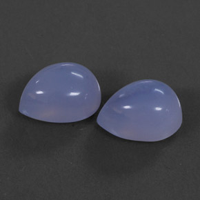 カラットの天然ラベンダーブルーカルセドニー（11.1×8.8 mm・透明）