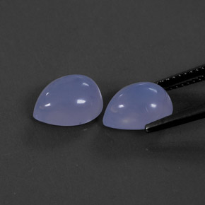 カラットの天然ラベンダーブルーカルセドニー（10.2×8 mm・透明）
