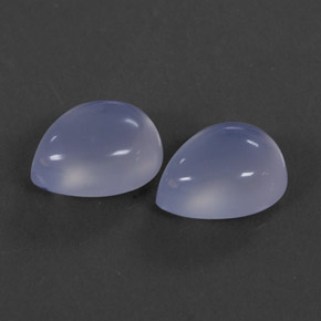 カラットの天然ラベンダーブルーカルセドニー（11.3×9.1 mm・透明）