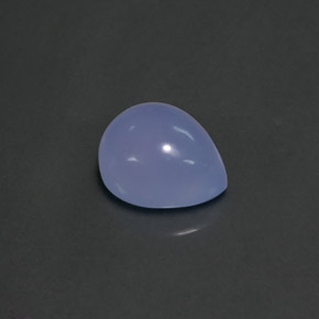5.25カラットの天然ラベンダーブルーカルセドニー（12.1×10.1 mm・透明）