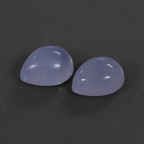 カラットの天然ラベンダーブルーカルセドニー（10×8.1 mm・透明）