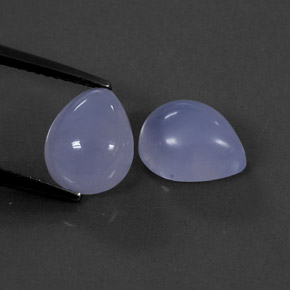 カラットの天然ラベンダーブルーカルセドニー（10×8.1 mm・透明）