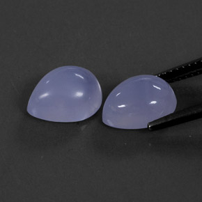 カラットの天然ラベンダーブルーカルセドニー（10×8.1 mm・透明）