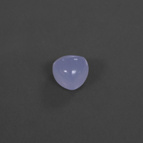 6.77カラットの天然ラベンダーブルーカルセドニー（11.3×11.2 mm・透明）