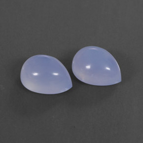 カラットの天然ラベンダーブルーカルセドニー（10.2×8.1 mm・透明）