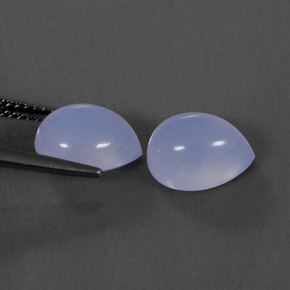カラットの天然ラベンダーブルーカルセドニー（10.2×8.1 mm・透明）
