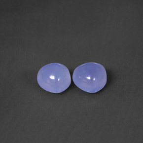 カラットの天然ラベンダーブルーカルセドニー（8.1×8.1 mm・透明）