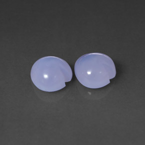 カラットの天然ラベンダーブルーカルセドニー（7.1×7 mm・透明）