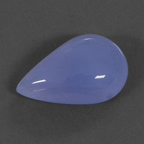 23.58カラットの天然ラベンダーブルーカルセドニー（25.2×16.4 mm・透明）