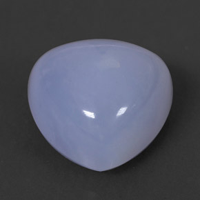 6.67カラットの天然ラベンダーブルーカルセドニー（11.7×11.5 mm・透明）