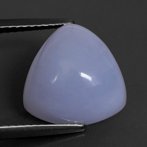 6.67カラットの天然ラベンダーブルーカルセドニー（11.7×11.5 mm・透明）