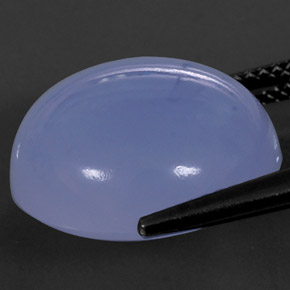 15.62カラットの天然ラベンダーブルーカルセドニー、透明、透明/半透明