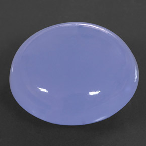 25.46カラットの天然ラベンダーブルーカルセドニー（20.18 mm・透明）