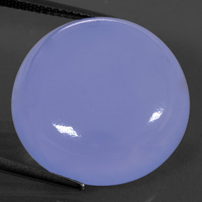 25.46カラットの天然ラベンダーブルーカルセドニー（20.18 mm・透明）