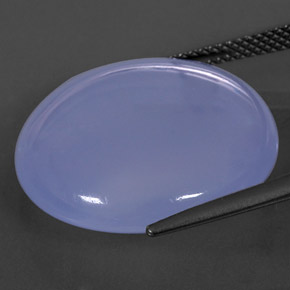 20.57カラットの天然ラベンダーブルーカルセドニー、透明、透明/半透明