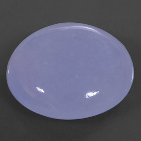 36.59カラットの天然ラベンダーブルーカルセドニー（24.75 mm・透明）