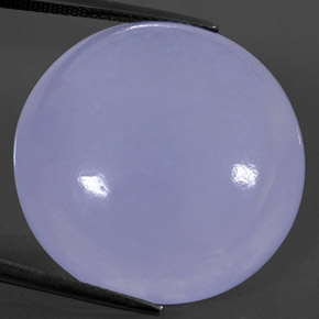 36.59カラットの天然ラベンダーブルーカルセドニー（24.75 mm・透明）