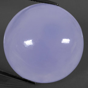 44.51カラットの天然ラベンダーブルーカルセドニー（24.45 mm・透明）