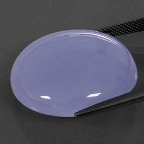 37.88カラットの天然ラベンダーブルーカルセドニー、透明、透明/半透明