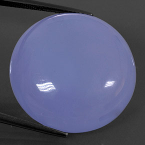 47.14カラットの天然ラベンダーブルーカルセドニー（24.87 mm・透明）