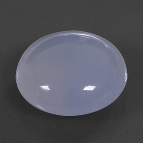 50.66カラットの天然ラベンダーブルーカルセドニー（25.04 mm・透明）