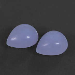 カラットの天然ラベンダーブルーカルセドニー（10.1×8.1 mm・透明）