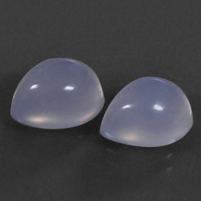 カラットの天然ラベンダーブルーカルセドニー（10.3×8.2 mm・透明）