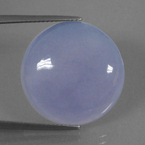 18.82カラットの天然ラベンダーブルーカルセドニー（20.32 mm・透明）