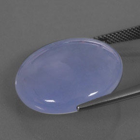 23.76カラットの天然ラベンダーブルーカルセドニー、透明、透明/半透明