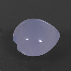 2.45カラットの天然ラベンダーブルーカルセドニー（9.1×8.8 mm・透明）