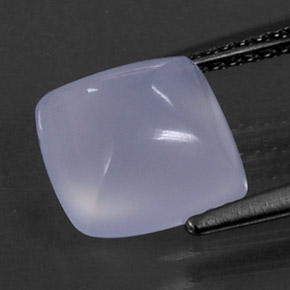 3.05カラットの天然ラベンダーブルーカルセドニー（8.9×8.8 mm・透明）