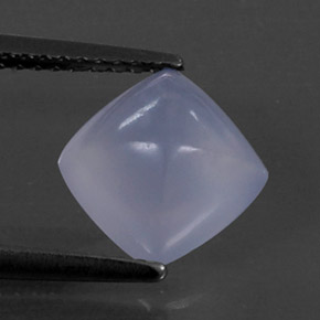 2.35カラットの天然ラベンダーブルーカルセドニー（8×8 mm・透明）