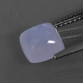 1.66カラットの天然ラベンダーブルーカルセドニー（6.9×6.9 mm・透明）