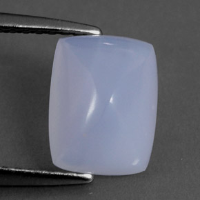2.06カラットの天然ラベンダーブルーカルセドニー（9.1×7 mm・透明）