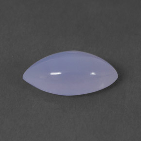 1.66カラットの天然ラベンダーブルーカルセドニー（11.3×5.8 mm・透明）